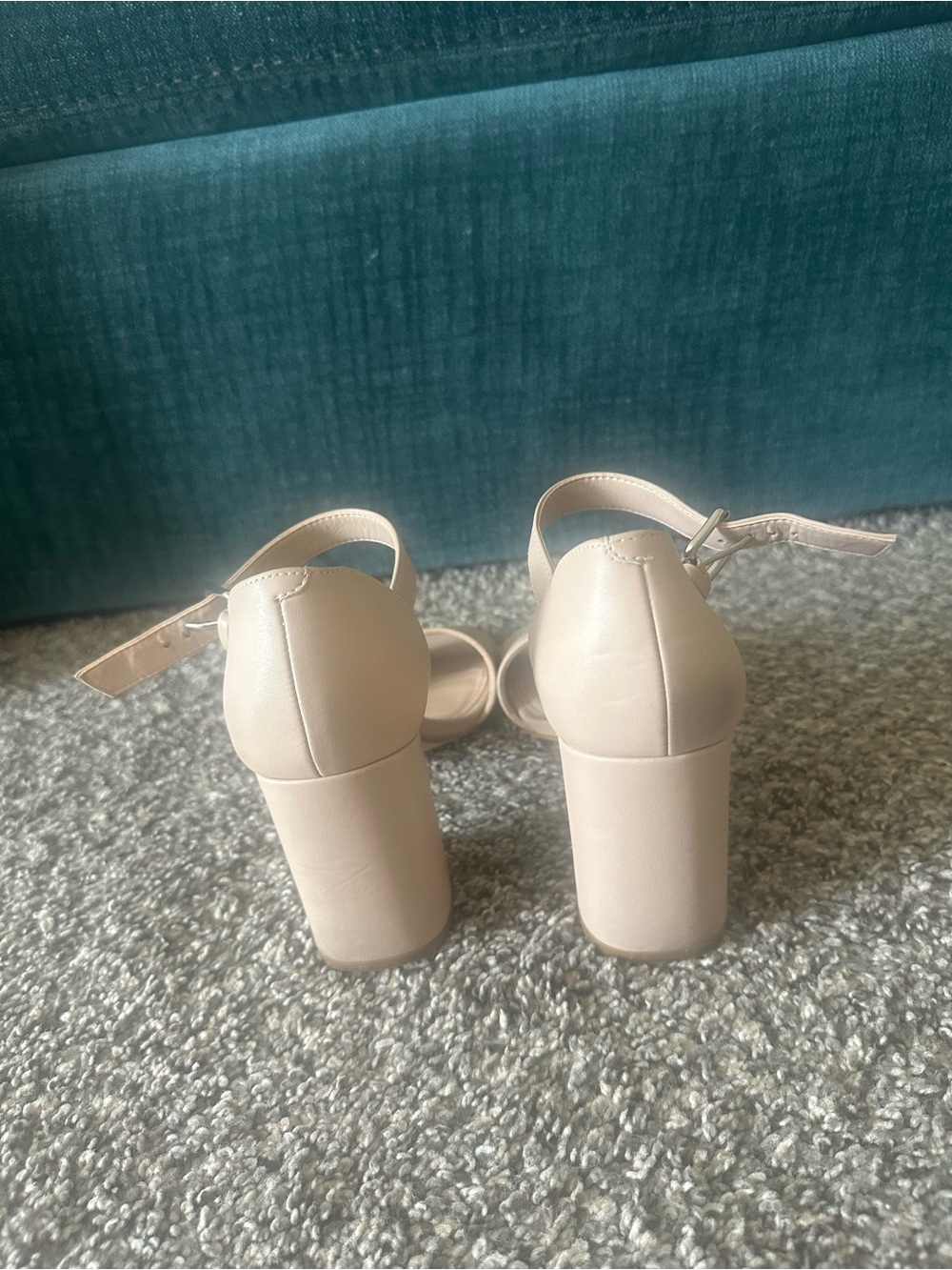 Calvin Klein Blush Block Heel Ankle-Strap Sandals